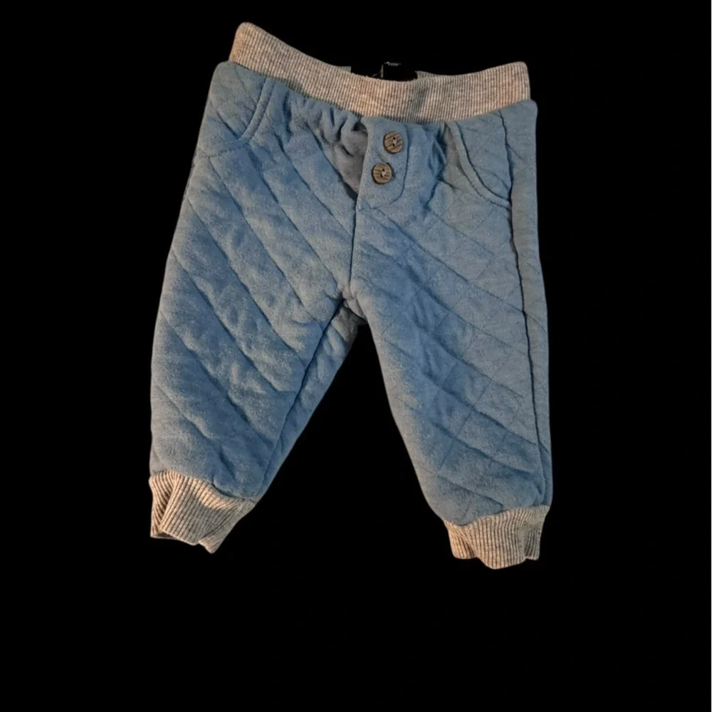 7 For All Mankind Quilted Blue Pajama Set